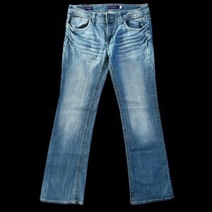 Vigoss Blue Denim Jeans New York Boot Cut juniors size 9 #761